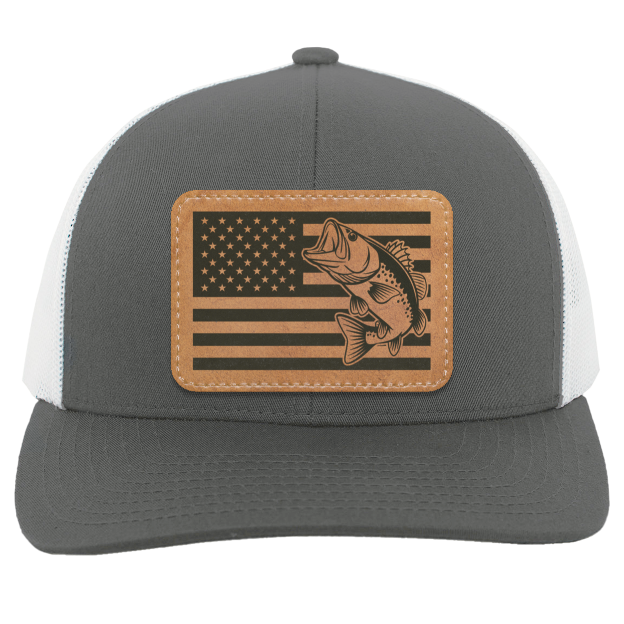 Fishing American Flag Trucker Hat