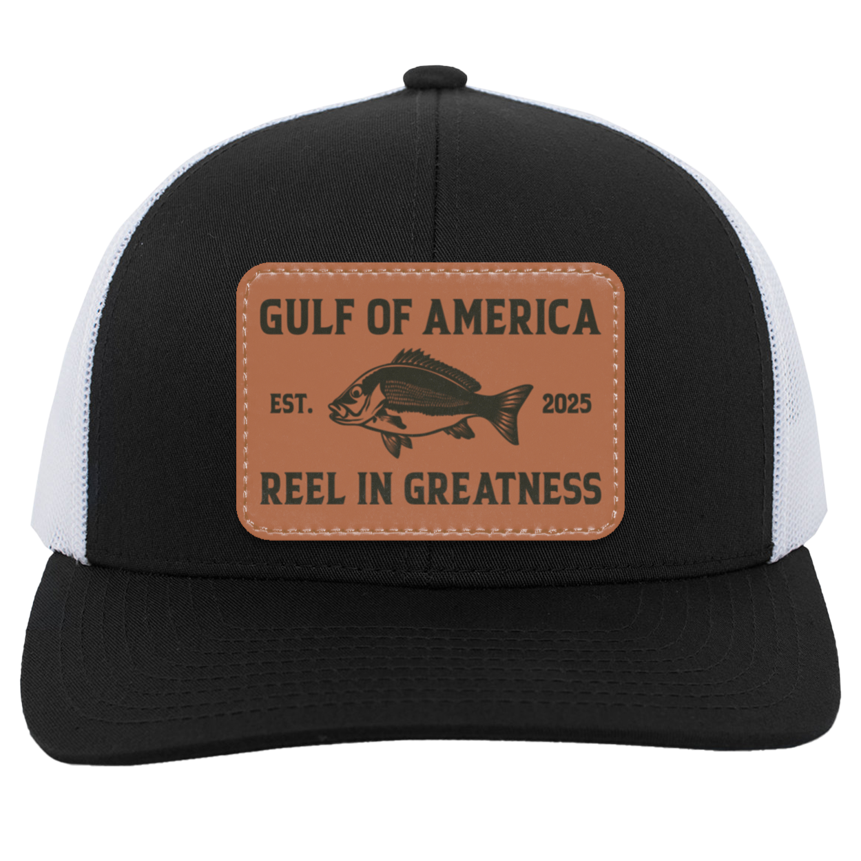 Gulf Of America Reel In Greatness Black Trucker Hat