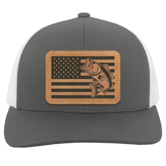 Fishing American Flag Trucker Hat
